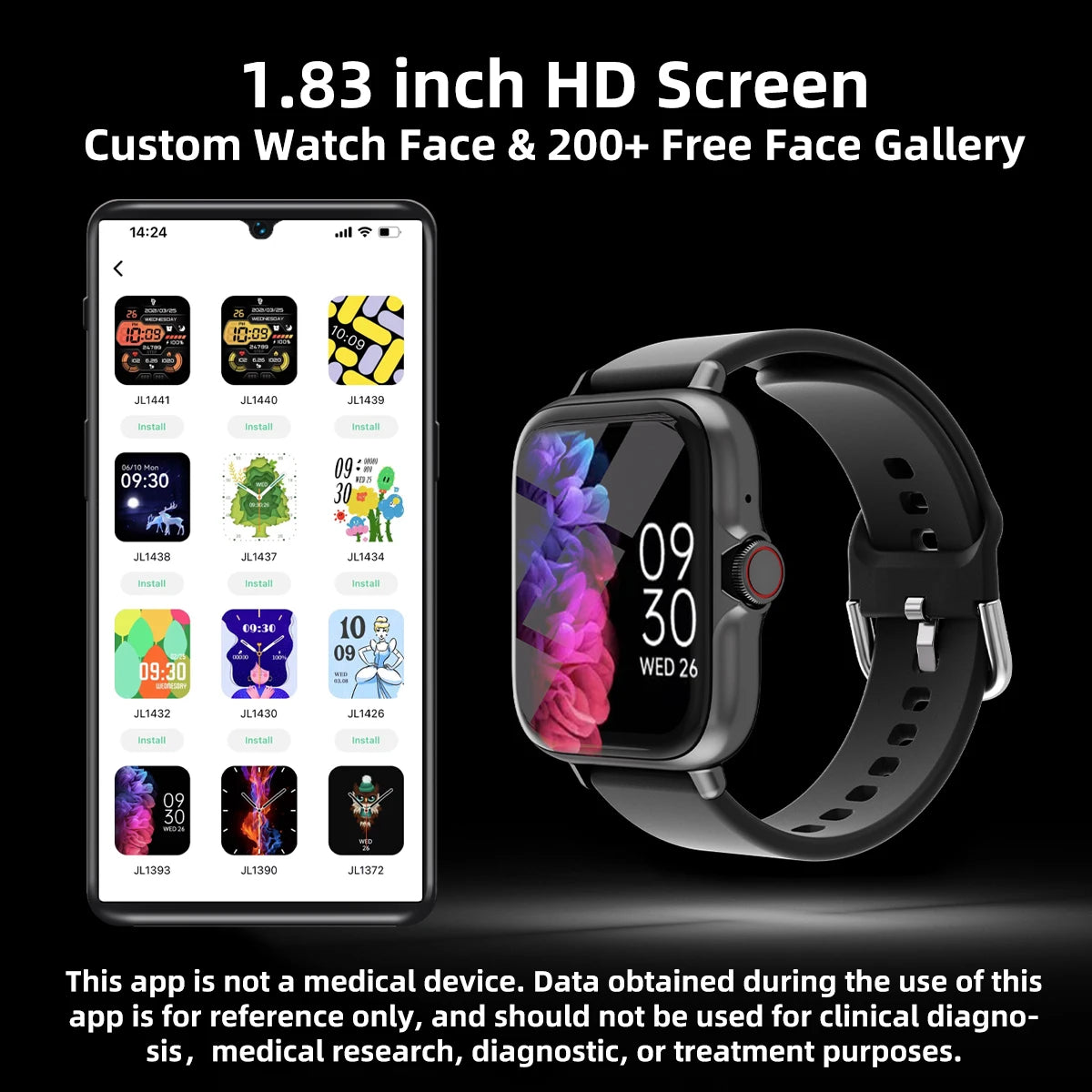 SMART WATCH Water proof For iPhone Android.